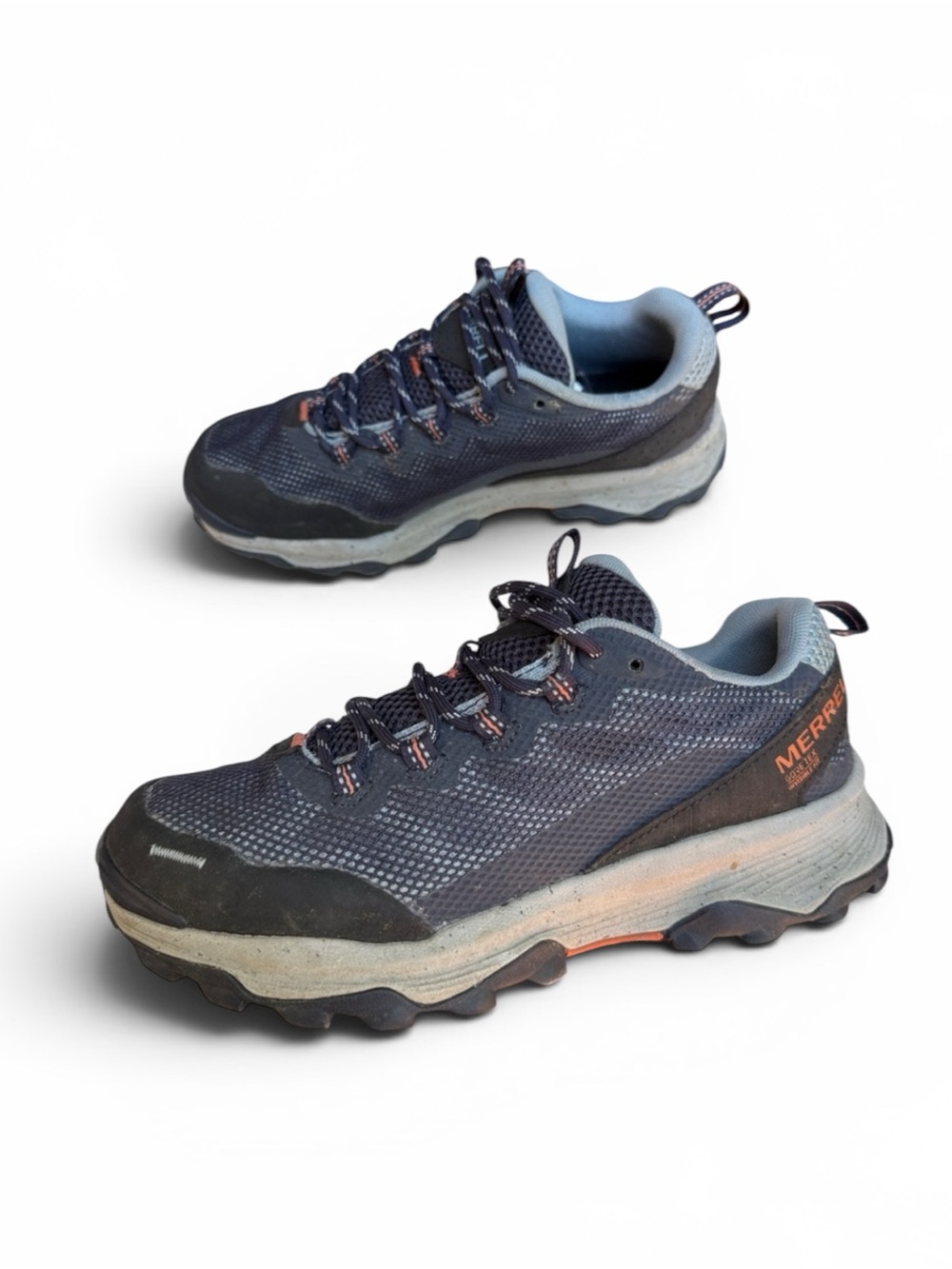 Merrell Speed Strike Gore-Tex Hiking Shoes Women's 8 Blue Mesh Lace Up Low Top